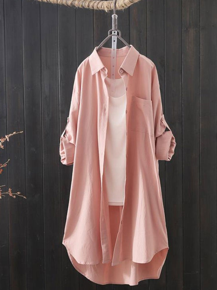 Moda coreana camisa branca feminina 2023 primavera verão solto solto midi camis