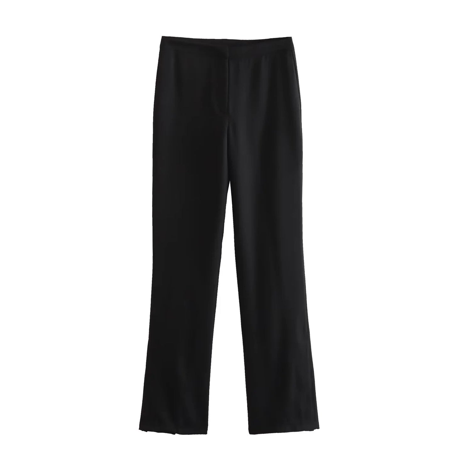 Trafza feminino elegante calça sólida terno botão frontal sem alças sexy reg