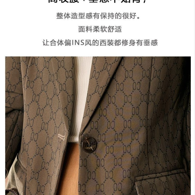 Blazers femininos da moda primavera e outono 2024 novo estilo feminino high end