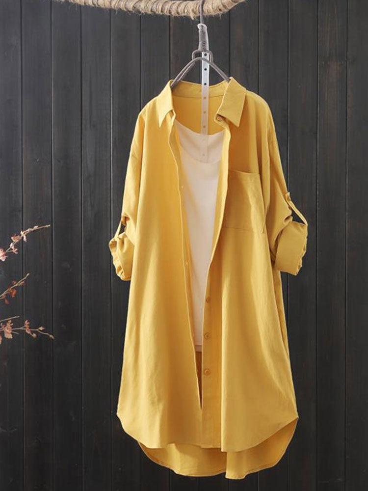 Moda coreana camisa branca feminina 2023 primavera verão solto solto midi camis