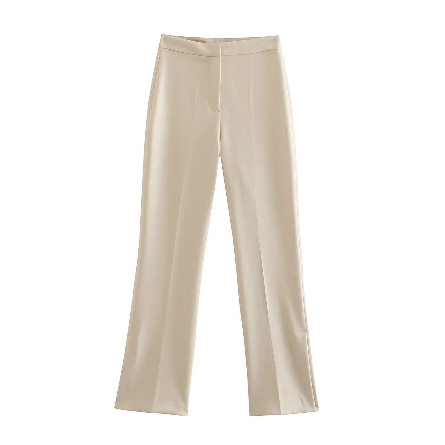 Trafza feminino elegante calça sólida terno botão frontal sem alças sexy reg