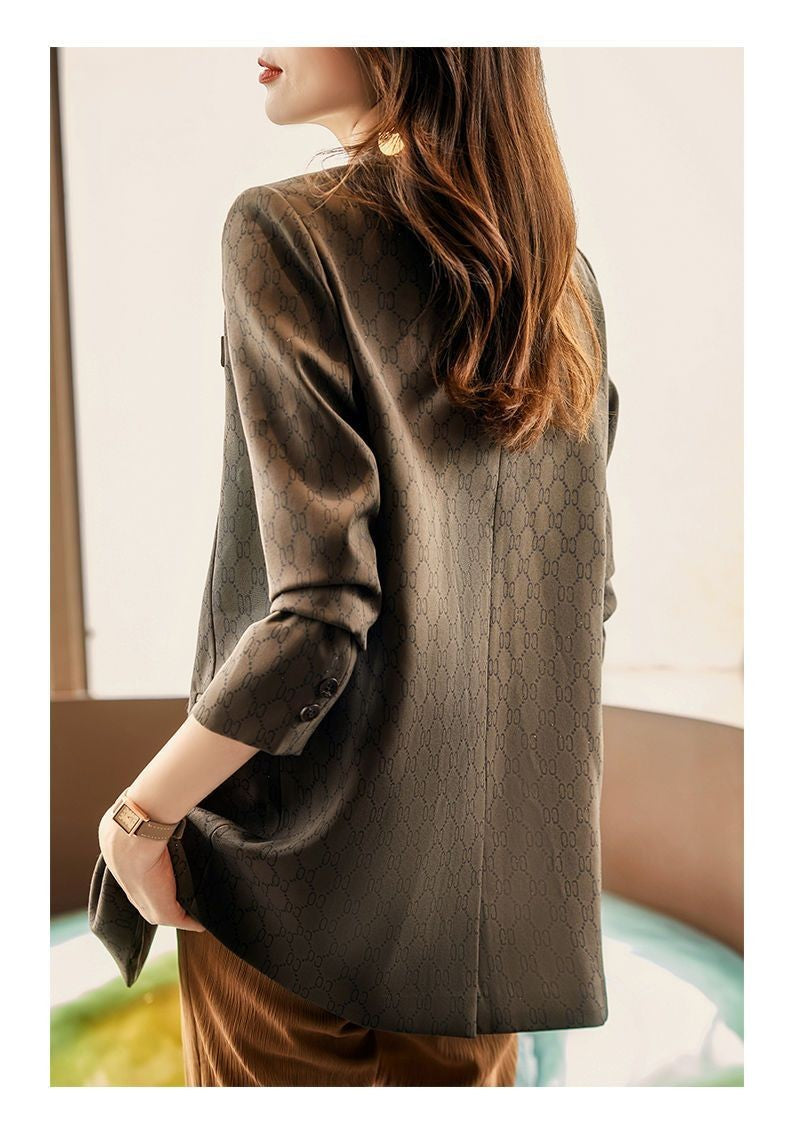 Blazers femininos da moda primavera e outono 2024 novo estilo feminino high end