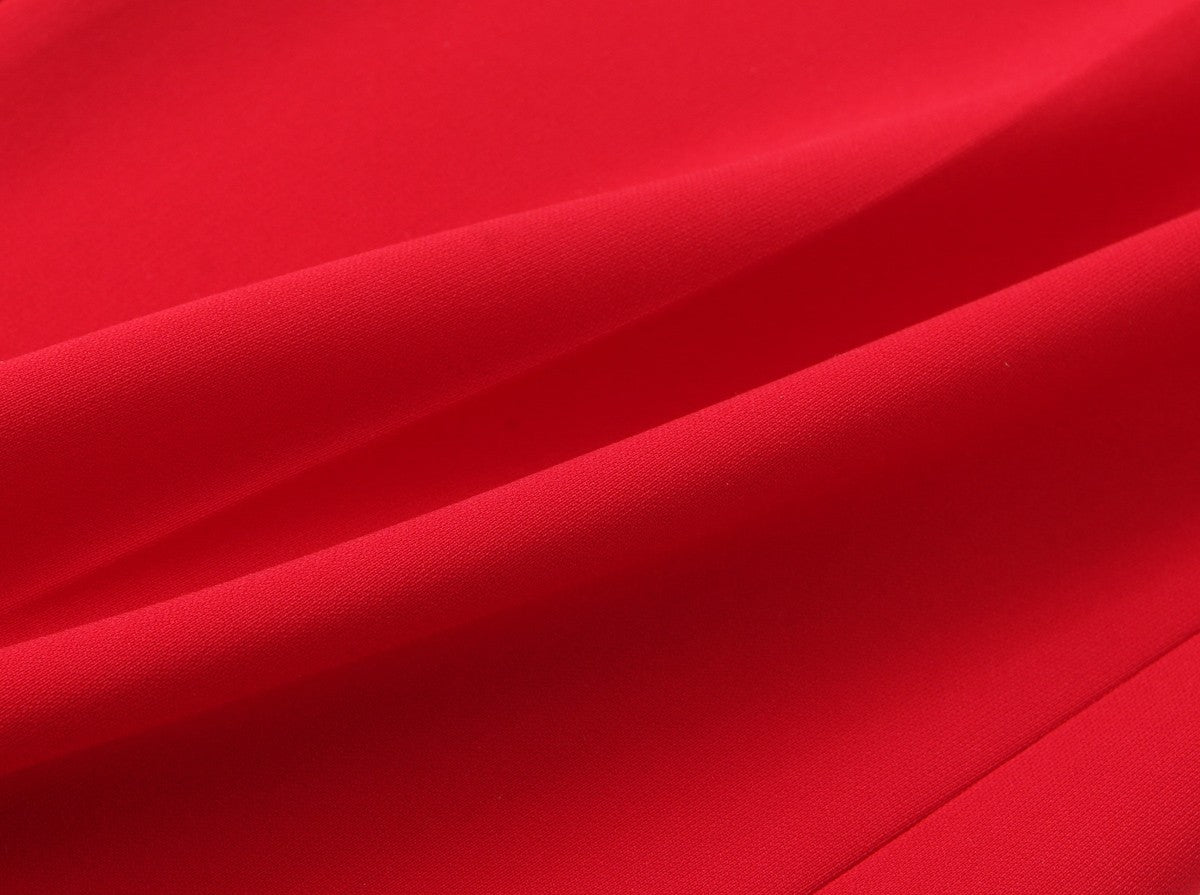 Trafza feminino romântico colete vermelho conjunto com decote em v com cinto ca