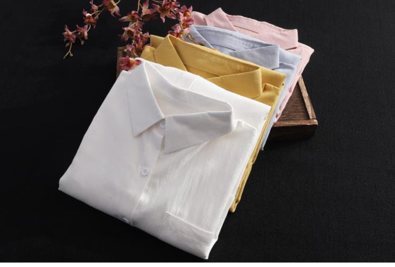 Moda coreana camisa branca feminina 2023 primavera verão solto solto midi camis