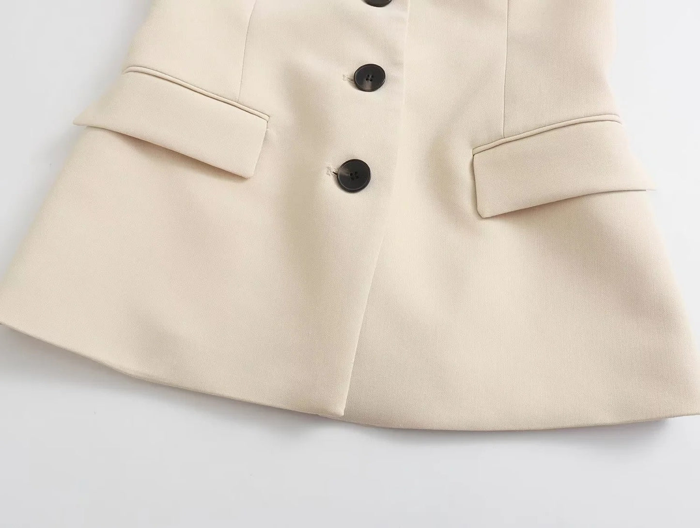Trafza feminino elegante calça sólida terno botão frontal sem alças sexy reg