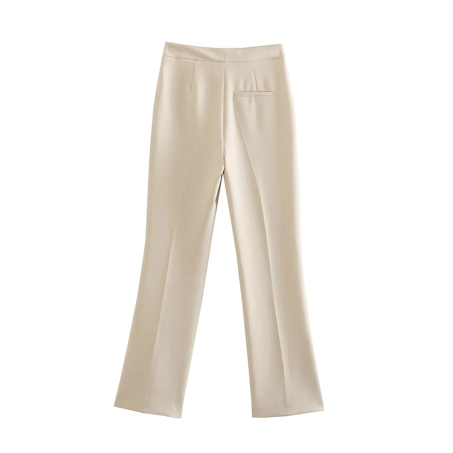 Trafza feminino elegante calça sólida terno botão frontal sem alças sexy reg