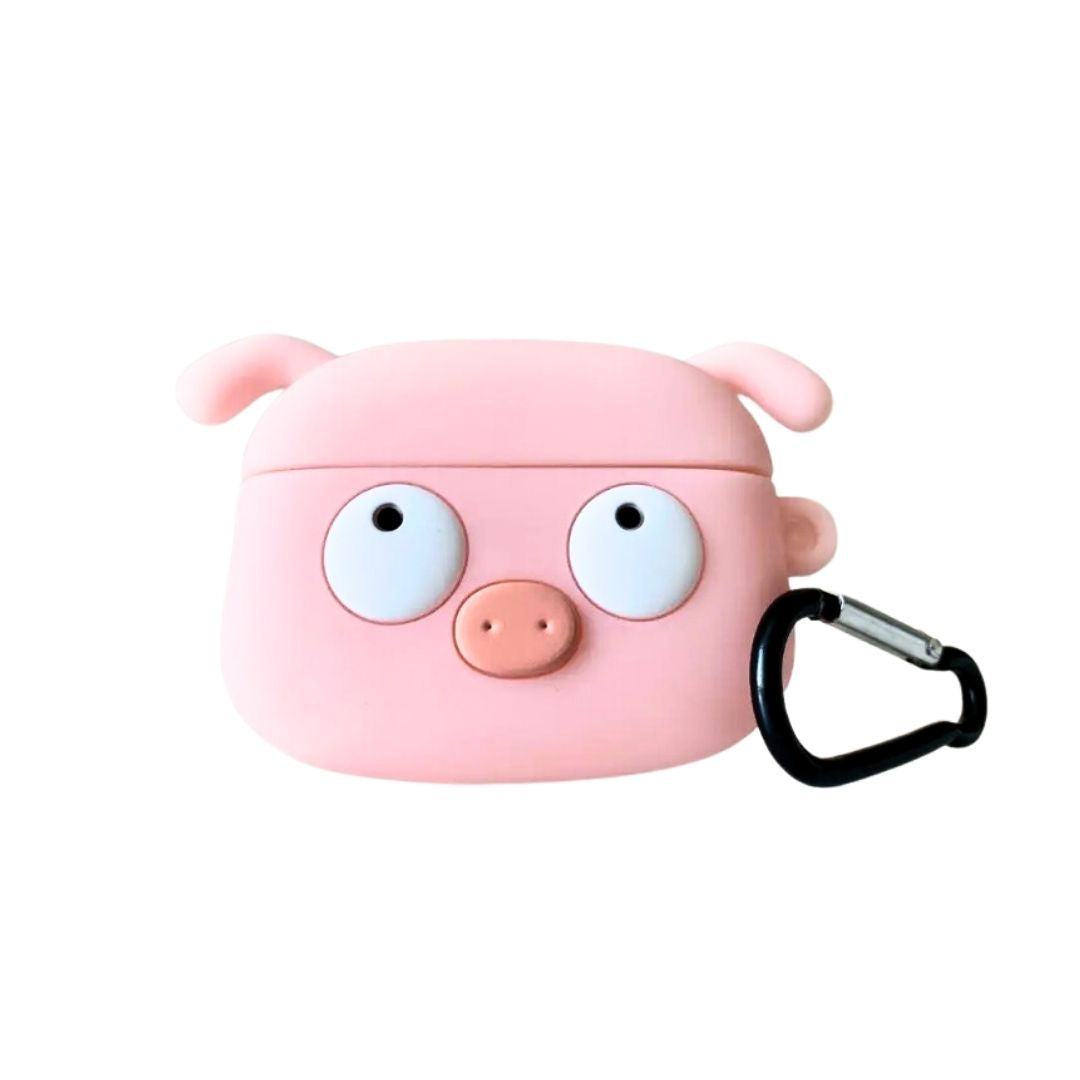Capa Silicone Personagens para AirPods 4 Modelo:Porquinho
