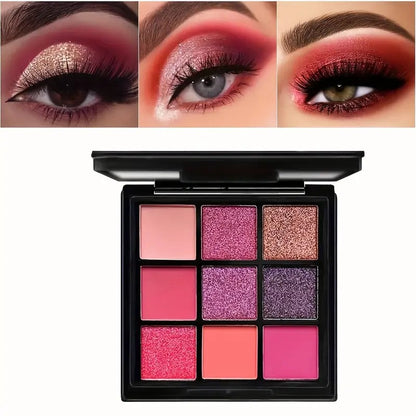 Paleta de sombras com 9 cores