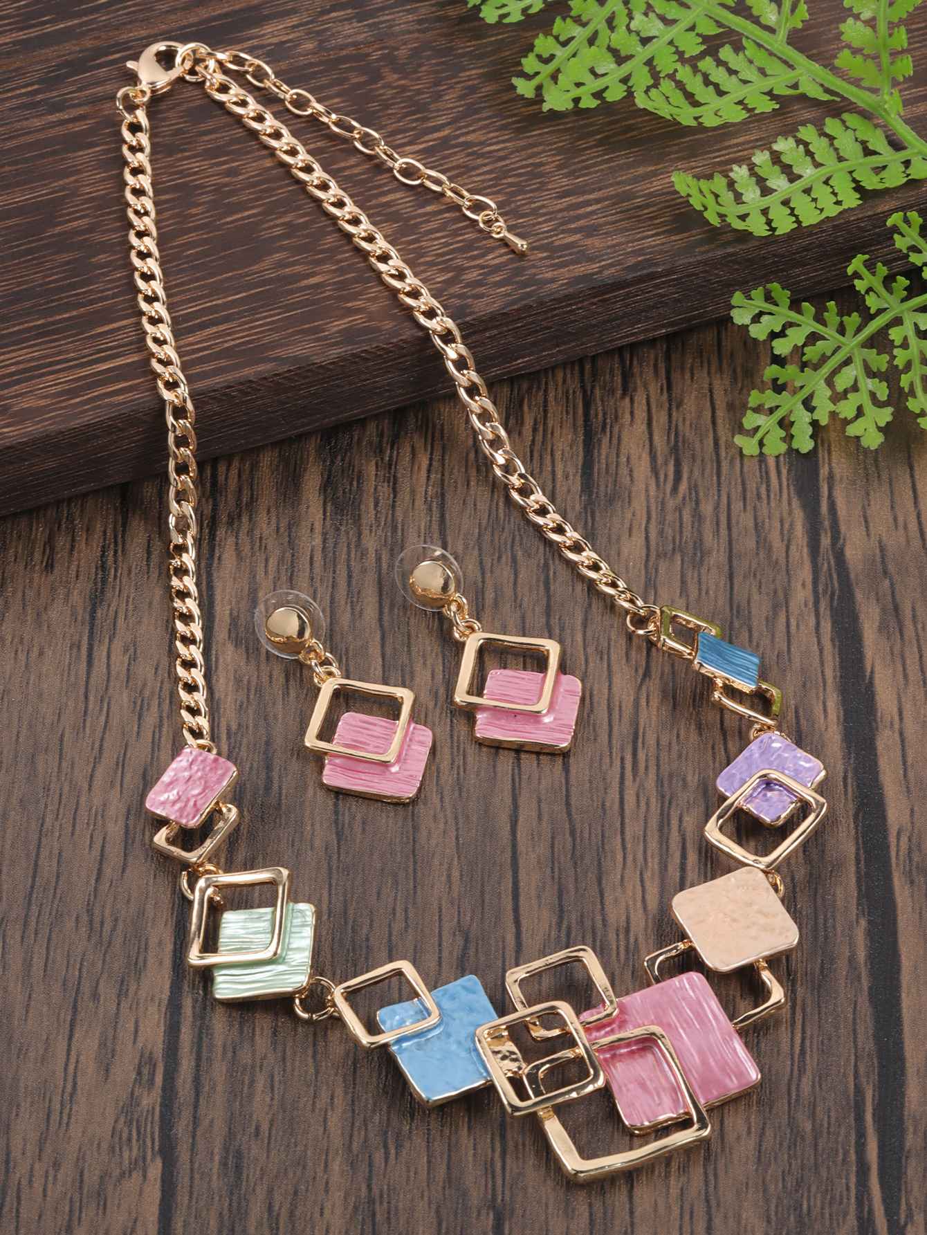 Moda simples gotejamento óleo geométrico conjuntos de jóias para acessórios