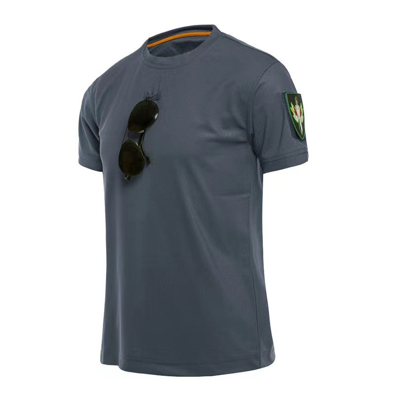 Homens verão rápida camiseta acampamento caminhadas trekking pesca trainning p