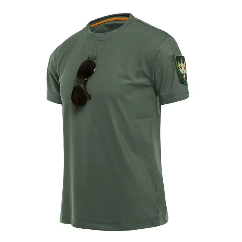 Homens verão rápida camiseta acampamento caminhadas trekking pesca trainning p