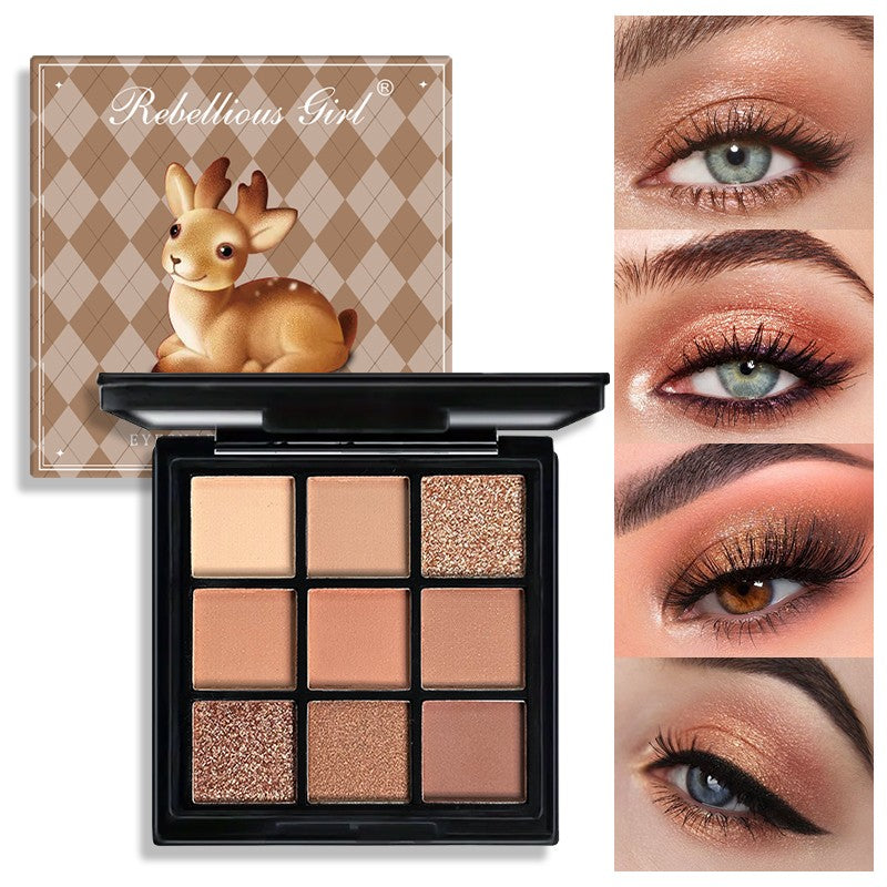 Paleta de sombras com 9 cores