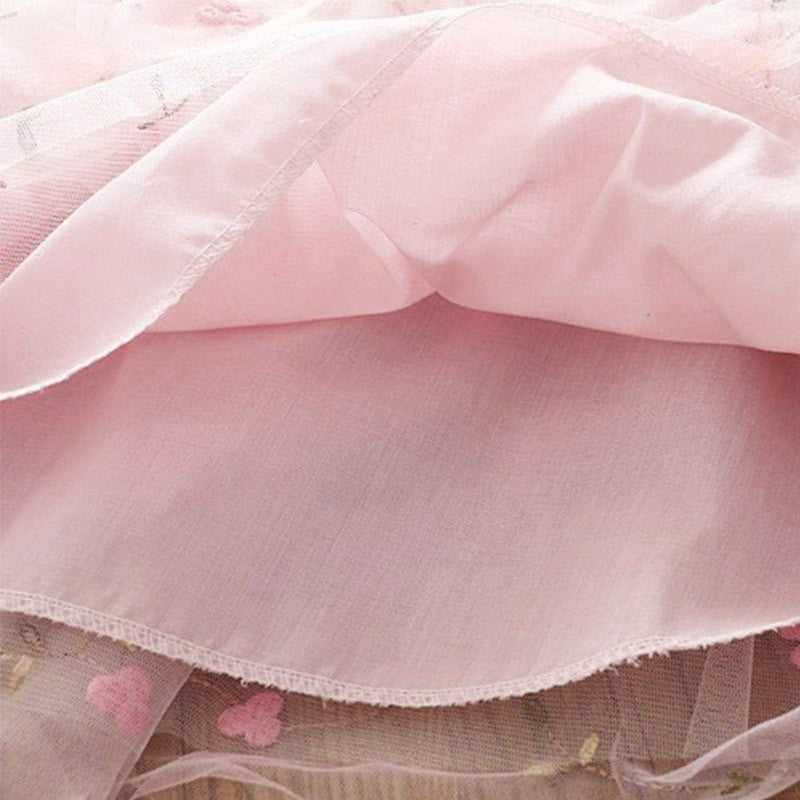 Verão novo vestido floral de princesa para meninas, roupas infantis para festa