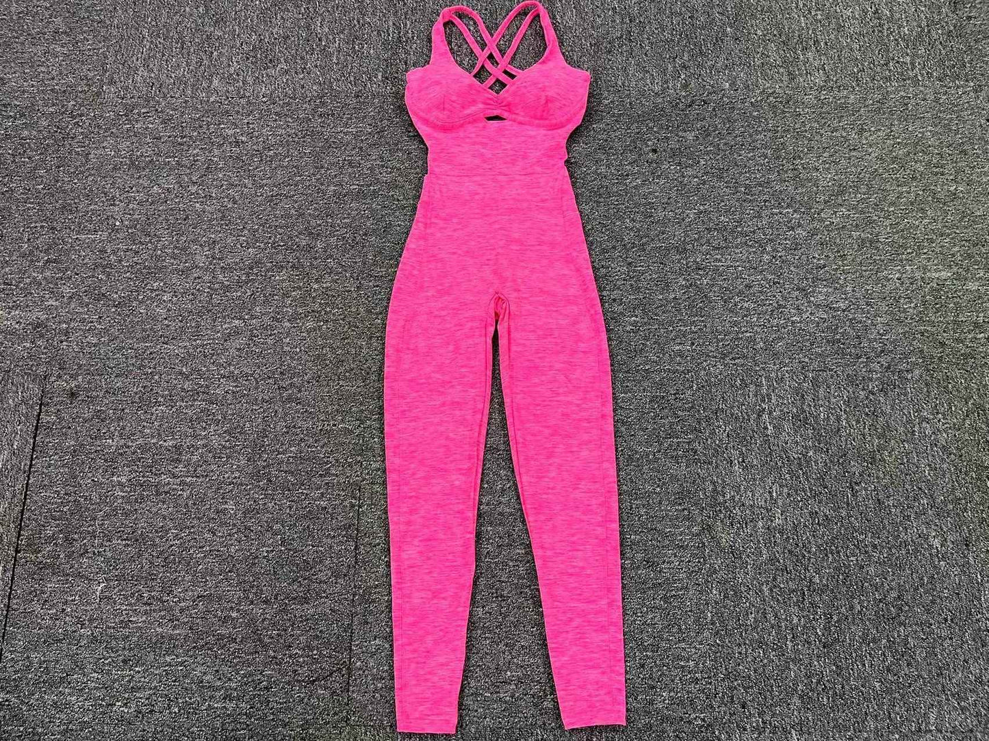 Mulheres ginásio macacão feminino conjunto de yoga treino terno de uma peça e