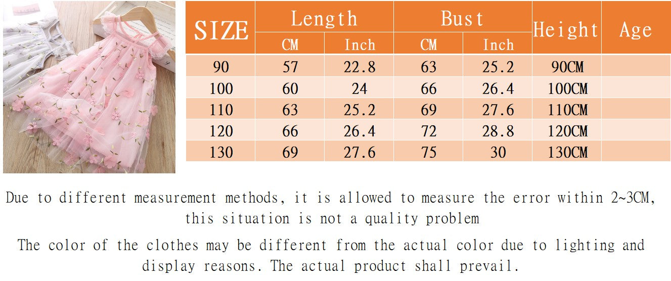 Verão novo vestido floral de princesa para meninas, roupas infantis para festa