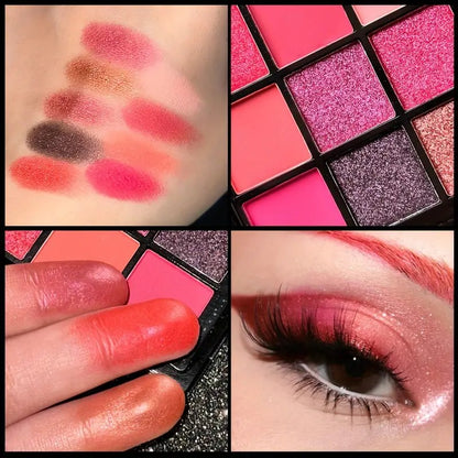 Paleta de sombras com 9 cores
