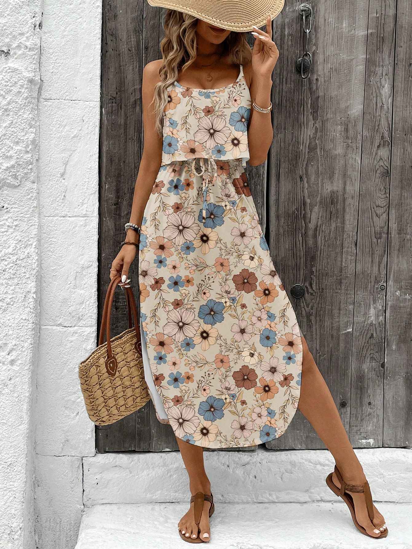 Colete camisola colorida meia saia conjunto de duas peças para o verão conjunt