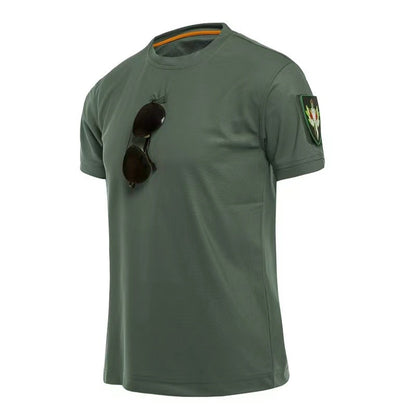 Homens verão rápida camiseta acampamento caminhadas trekking pesca trainning p
