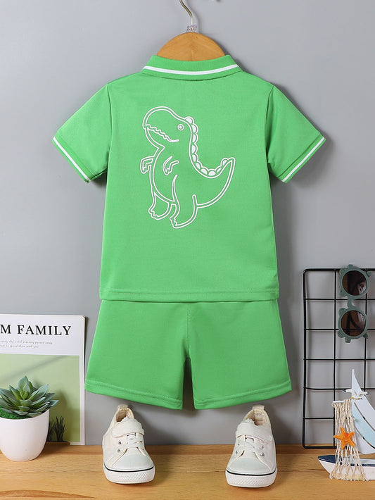 Bebê infantil menino definir roupas de verão casual esporte terno camisa polo