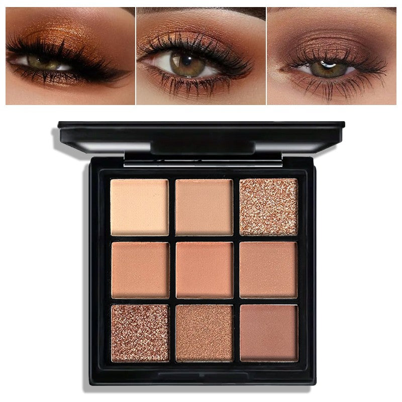 Paleta de sombras com 9 cores