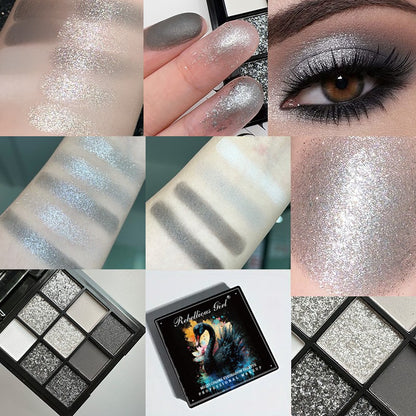 Paleta de sombras com 9 cores