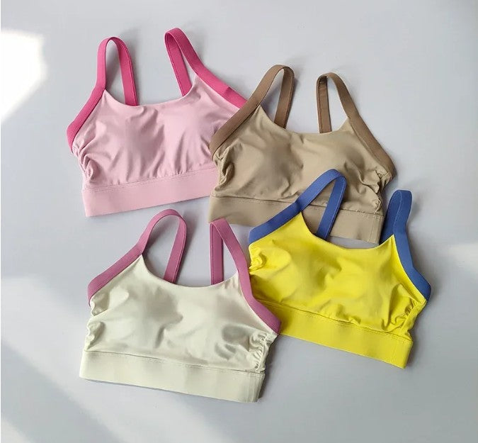 Conjunto de yoga integrado com bloqueio de cor de alta intensidade, 2 peças, ro