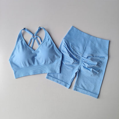 2 pçs conjuntos de yoga feminino cintura alta roupas de treino ginásio wear ro