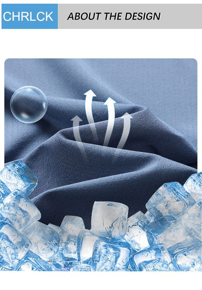 Chrlck camisetas masculinas de secagem rápida, passeio, caminhadas, pesca, conf