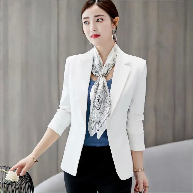 Preto feminino blazer 2025 formal fino blazers senhora escritório trabalho tern