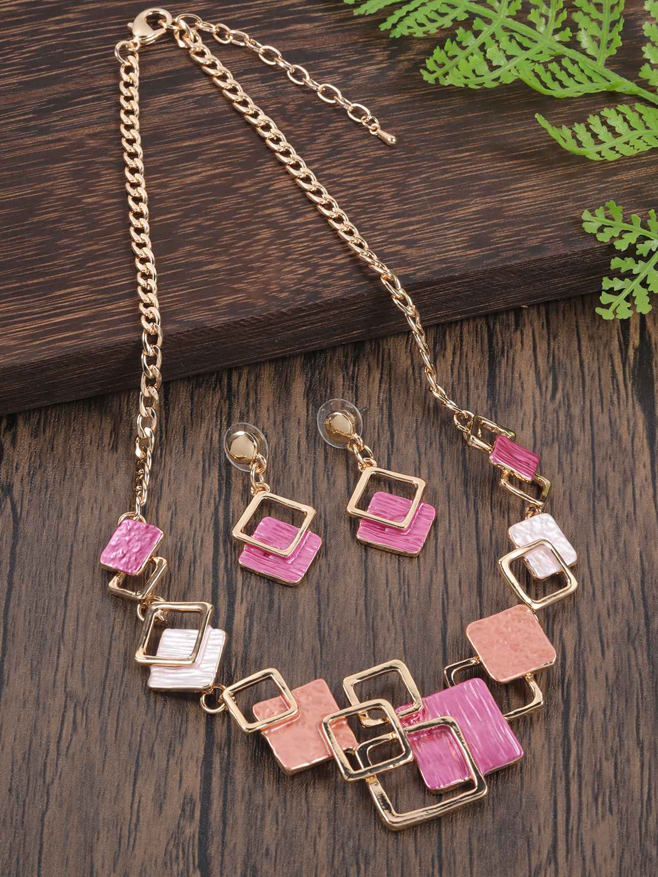 Moda simples gotejamento óleo geométrico conjuntos de jóias para acessórios