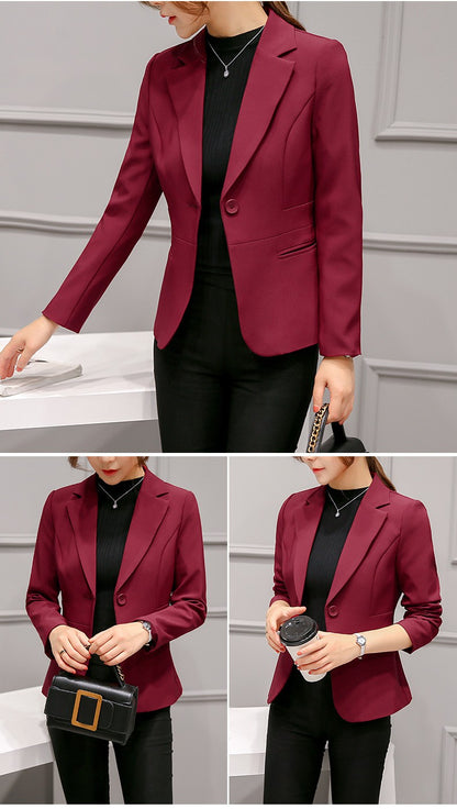 Preto feminino blazer 2025 formal fino blazers senhora escritório trabalho tern