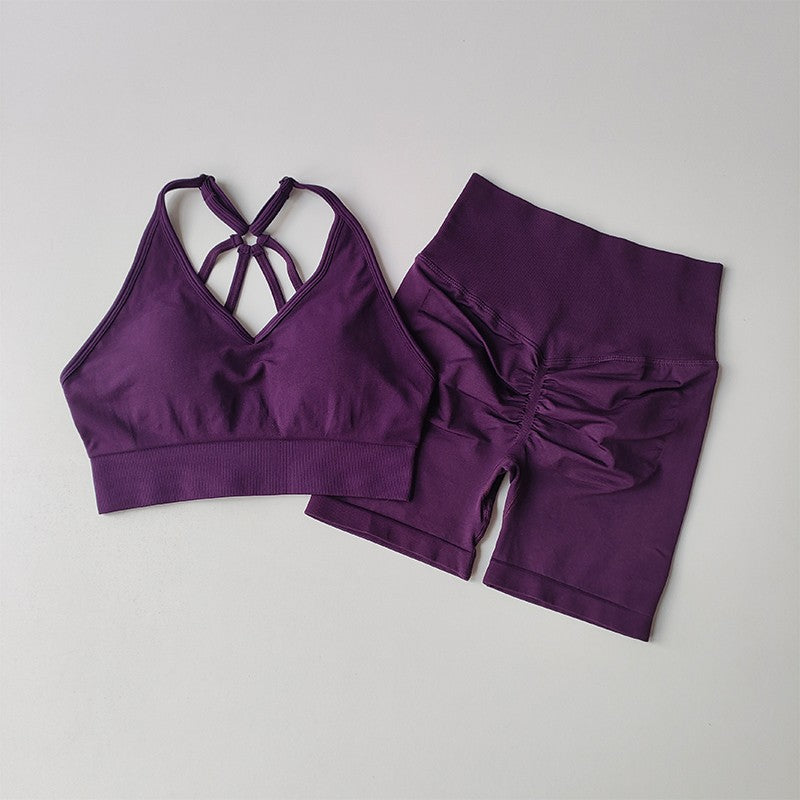 2 pçs conjuntos de yoga feminino cintura alta roupas de treino ginásio wear ro