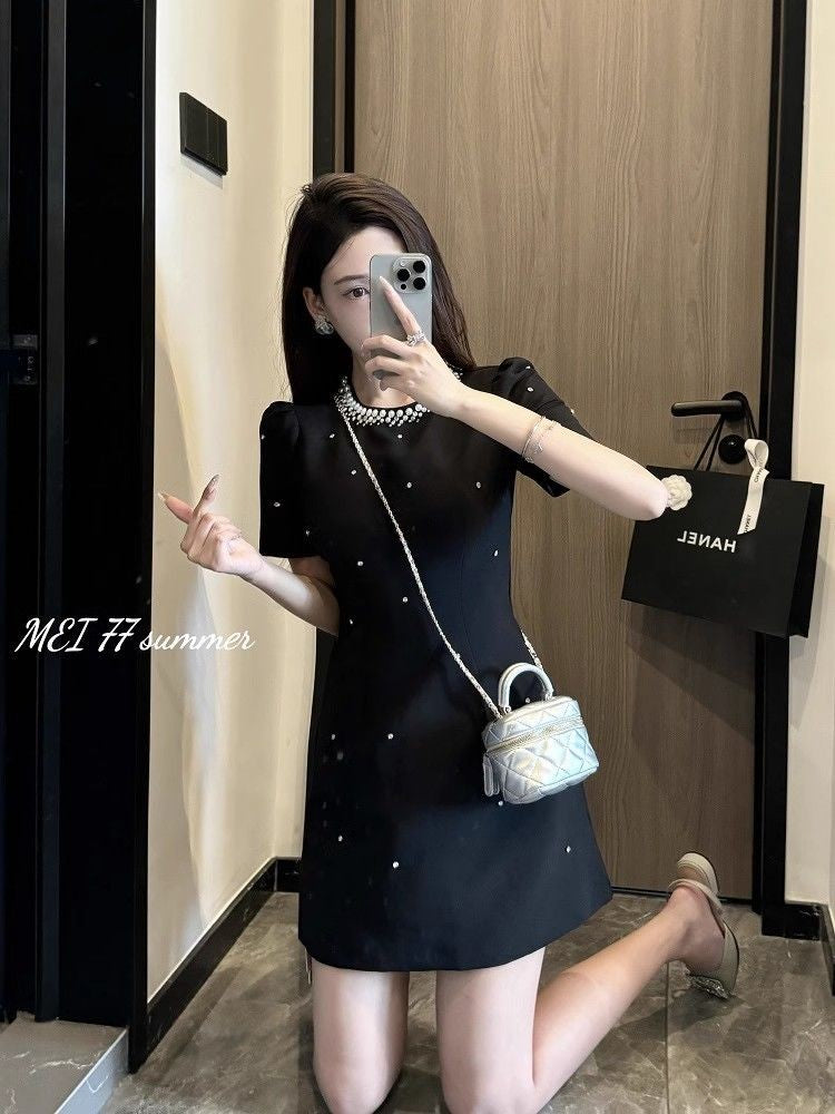 Diamante-in cintura elástica verão 2025 moda em torno do pescoço temperamento