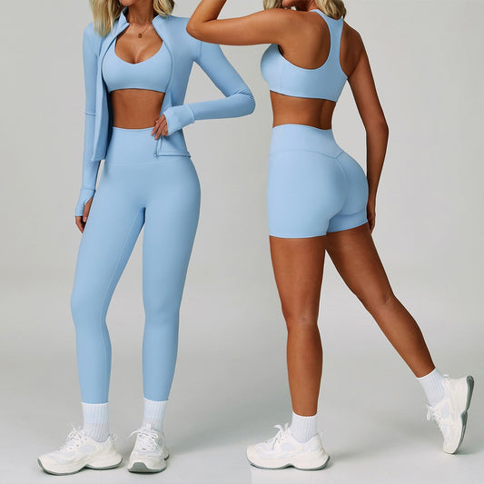 2-3 peças terno de yoga feminino agasalho sutiã esportivo cintura alta legging