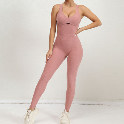 Mulheres ginásio macacão feminino conjunto de yoga treino terno de uma peça e