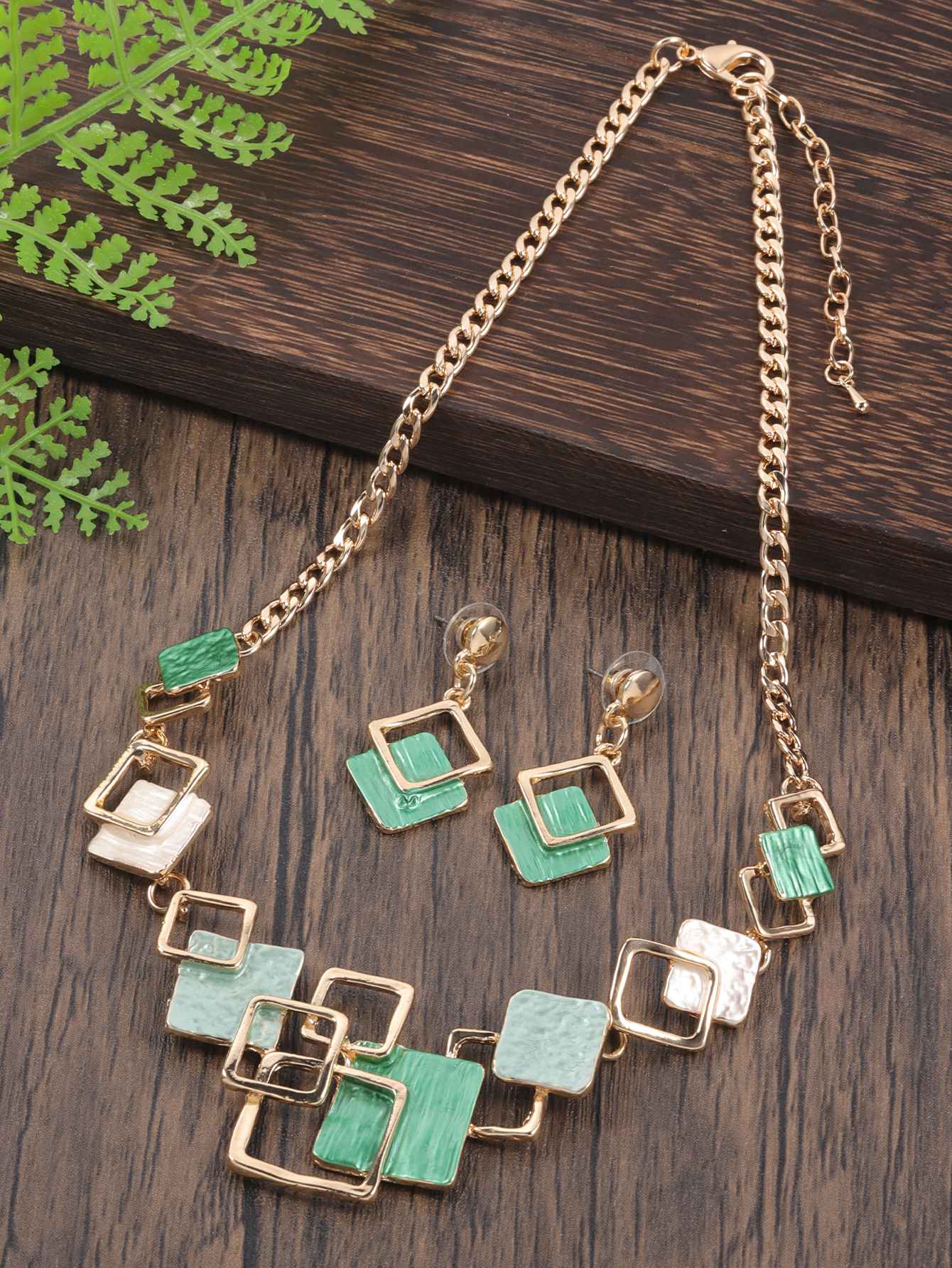 Moda simples gotejamento óleo geométrico conjuntos de jóias para acessórios