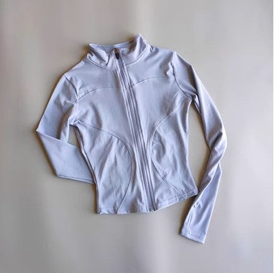 Roupas femininas de ioga magras de manga comprida, esportes ao ar livre, secagem