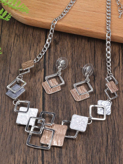 Moda simples gotejamento óleo geométrico conjuntos de jóias para acessórios