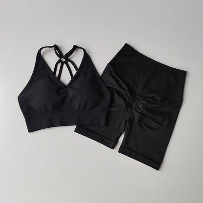 2 pçs conjuntos de yoga feminino cintura alta roupas de treino ginásio wear ro