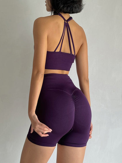 2 pçs conjuntos de yoga feminino cintura alta roupas de treino ginásio wear ro