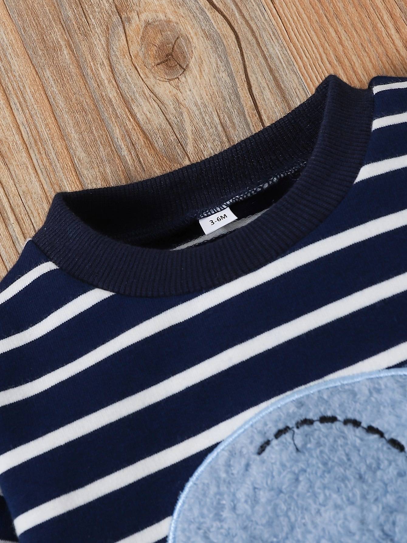 Conjunto de listras de elefantes para meninos e meninas, casual bonito estampado