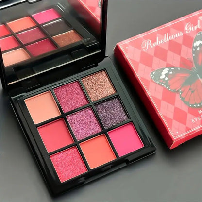 Paleta de sombras com 9 cores