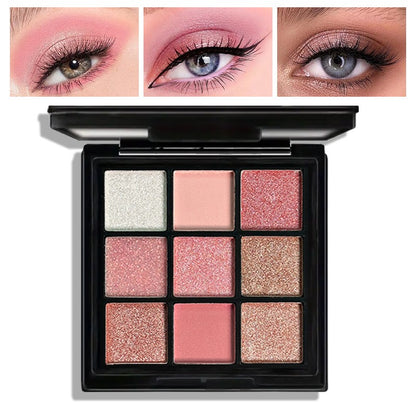 Paleta de sombras com 9 cores