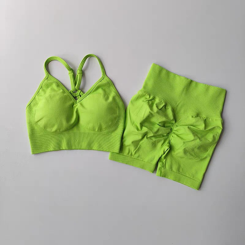 2 pçs conjuntos de yoga feminino cintura alta roupas de treino ginásio wear ro