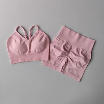 2 pçs conjuntos de yoga feminino cintura alta roupas de treino ginásio wear ro