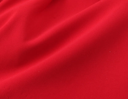 Trafza feminino romântico colete vermelho conjunto com decote em v com cinto ca