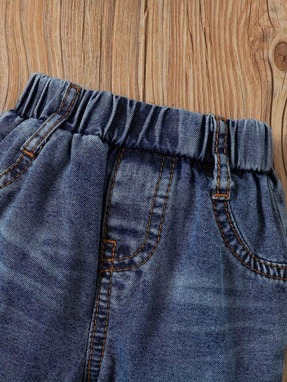 Conjunto de listras de elefantes para meninos e meninas, casual bonito estampado