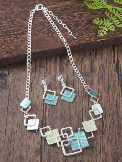 Moda simples gotejamento óleo geométrico conjuntos de jóias para acessórios