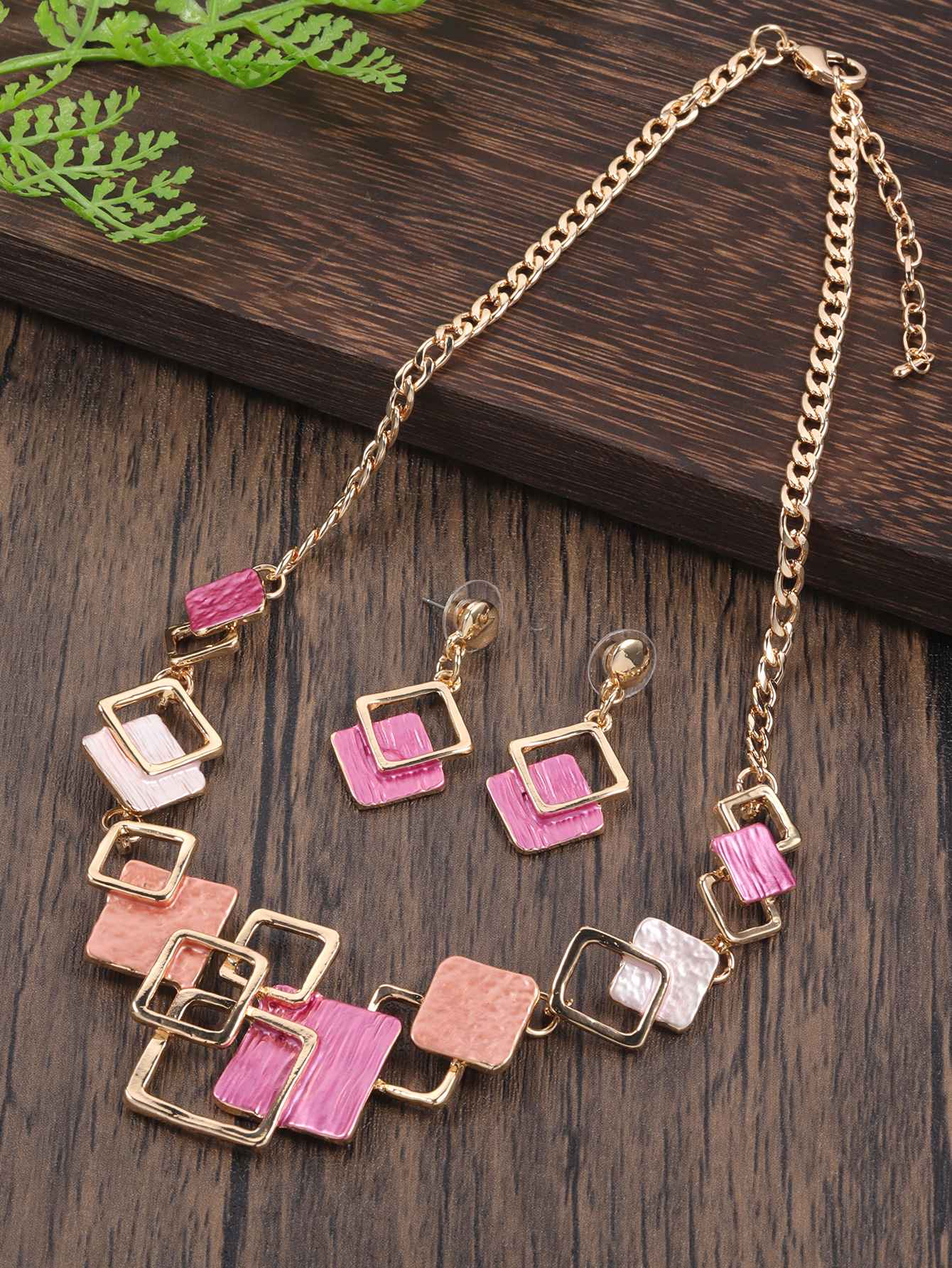 Moda simples gotejamento óleo geométrico conjuntos de jóias para acessórios