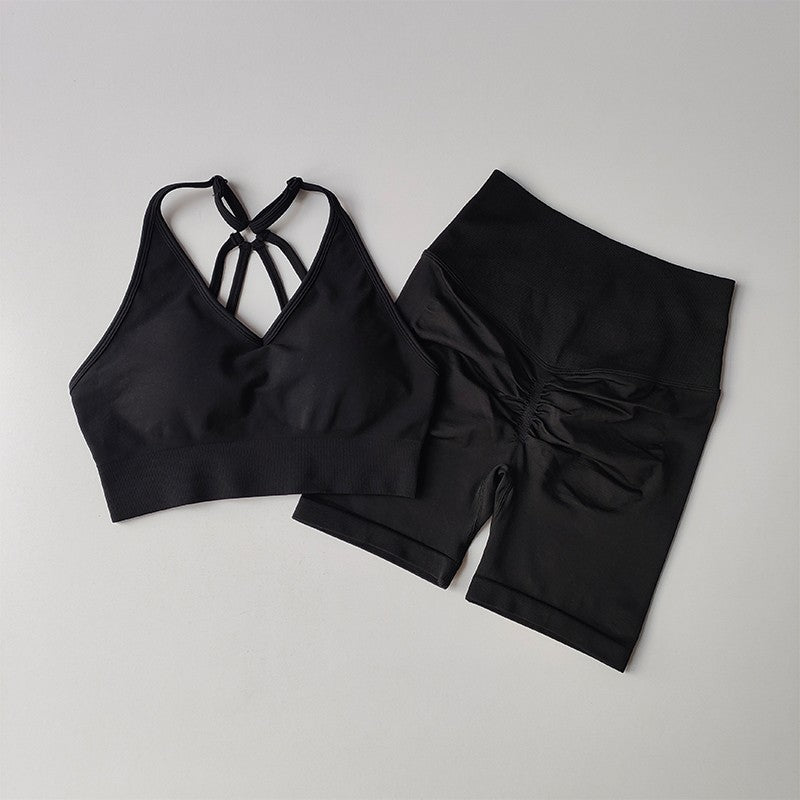 2 pçs conjuntos de yoga feminino cintura alta roupas de treino ginásio wear ro